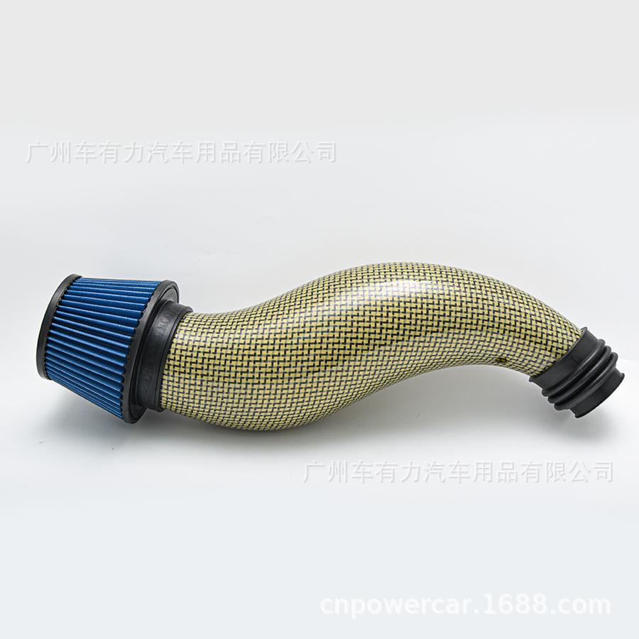 厂家直销 汽车通用EG EK进气肥肠 黄色碳纤进气管改装车内