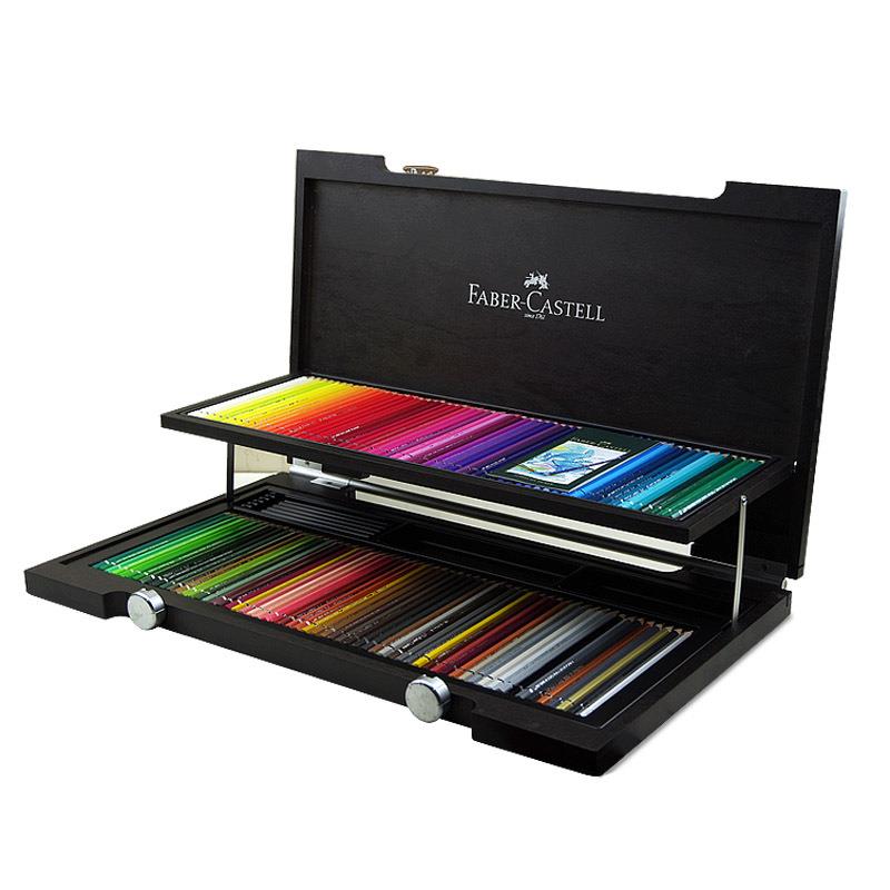 德国辉柏嘉Faber-Castell艺术家水溶性彩色铅笔水溶彩铅木盒120色