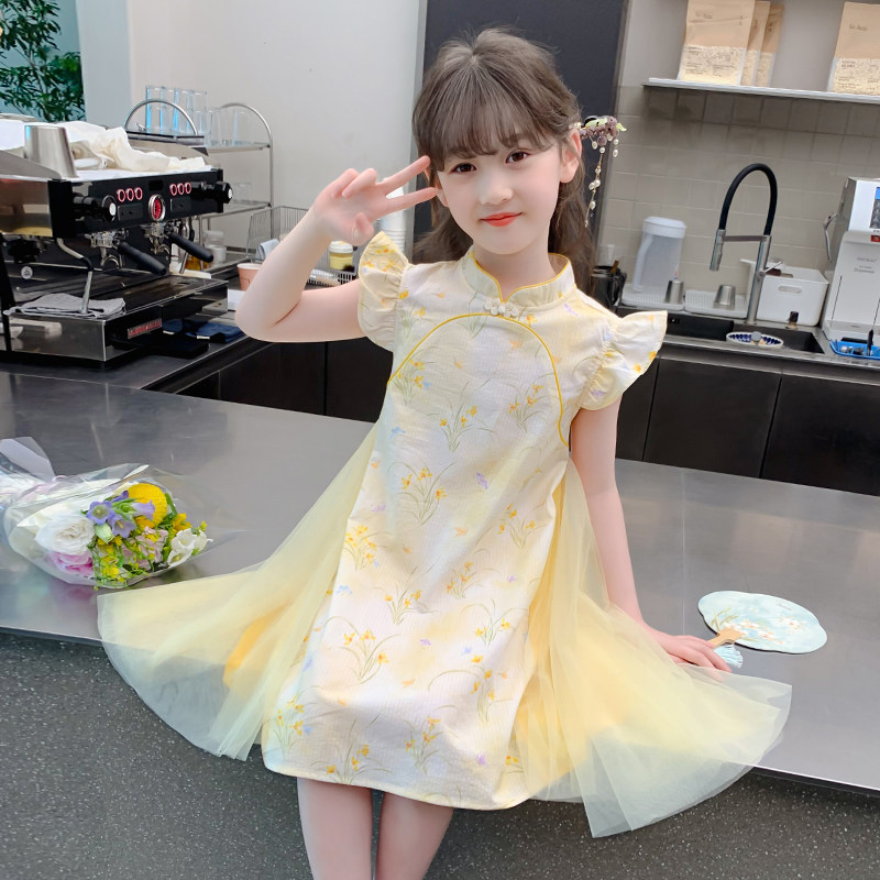 汉服女童夏季2024新款连衣裙儿童夏装国风中式旗袍公主裙夏天裙子