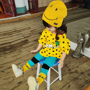 女童夏季套装夏装洋气时髦儿童宝宝纯棉黄色短袖t恤女宝薄款裤子
