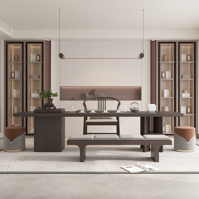 新中式实木茶桌椅酒店样板房家用茶桌茶室功夫茶台现代办公泡茶桌,住宅家具,家用茶台/茶桌,淘宝优惠券,粉丝福利购,淘宝优惠卷