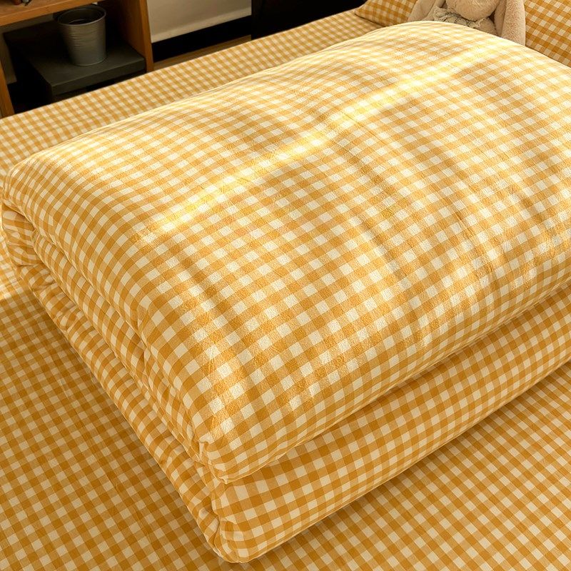 水洗棉小黄格被套单双人被罩学生纯棉150x200x230宿舍被芯套单件1,床上用品,被套,淘宝优惠券,粉丝福利购,淘宝优惠卷