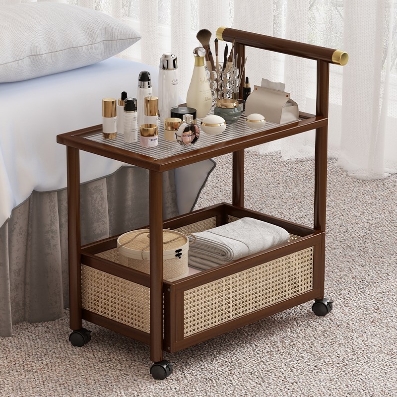 美容院带轮小推车非实木边几多功能置物架简易可移动护肤品收纳架
