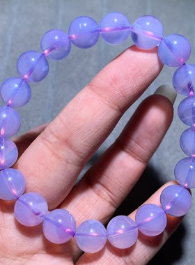 天然冰种果冻感紫玉晶紫水晶手链女梦幻紫甜美饰品一物一图送礼物