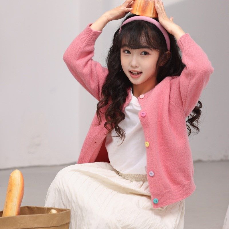 女童开衫2025春秋新款韩版儿童洋气针织毛衣宝宝薄款中小童外套潮,童装/婴儿装/亲子装,毛衣/针织衫,淘宝优惠券,粉丝福利购,淘宝优惠卷