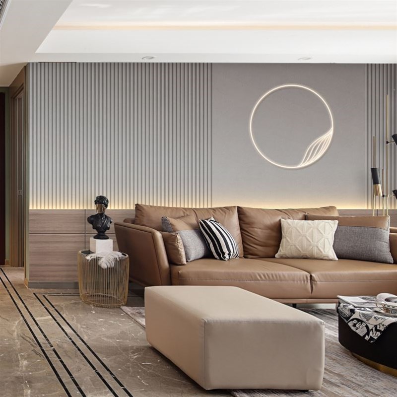 后现代格栅轻奢装修墙纸简约客厅背景墙壁布沙发墙布X卧室床头壁