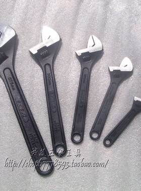 活活黑色泳10D电/L/  I S/8H6/12E15寸扳手/扳手络活动扳手烤漆