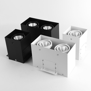 方通专用射灯10公分吊顶铝方通格栅灯商场健身房网吧工程明装筒灯