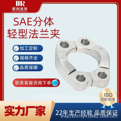 【源头工厂】联润SAE分体法兰夹轻型3000PSI对开