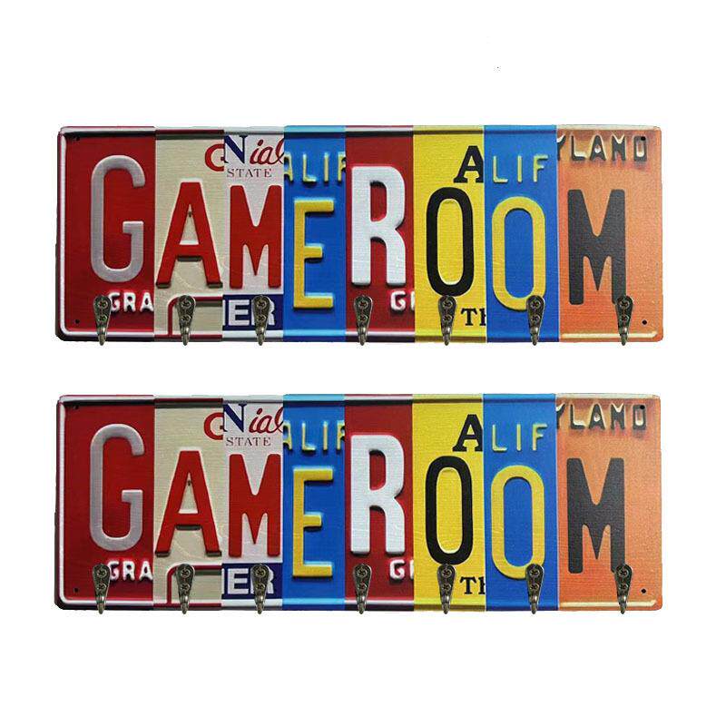 欧美复古车牌酒吧装饰品衣服挂钩钥匙挂钩家居装饰