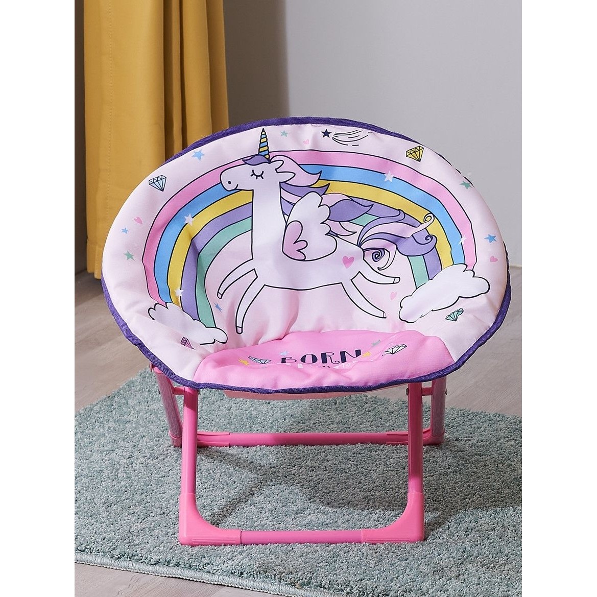 儿童椅子防滑靠背椅可折叠宝宝月亮椅家用学习便携座椅加厚小凳子,收纳整理,收纳凳,淘宝优惠券,粉丝福利购,淘宝优惠卷