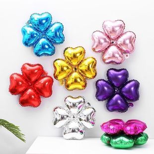 心形四叶草铝膜汽球开业拱门店铺面庆典结婚装饰生日气球会场布置