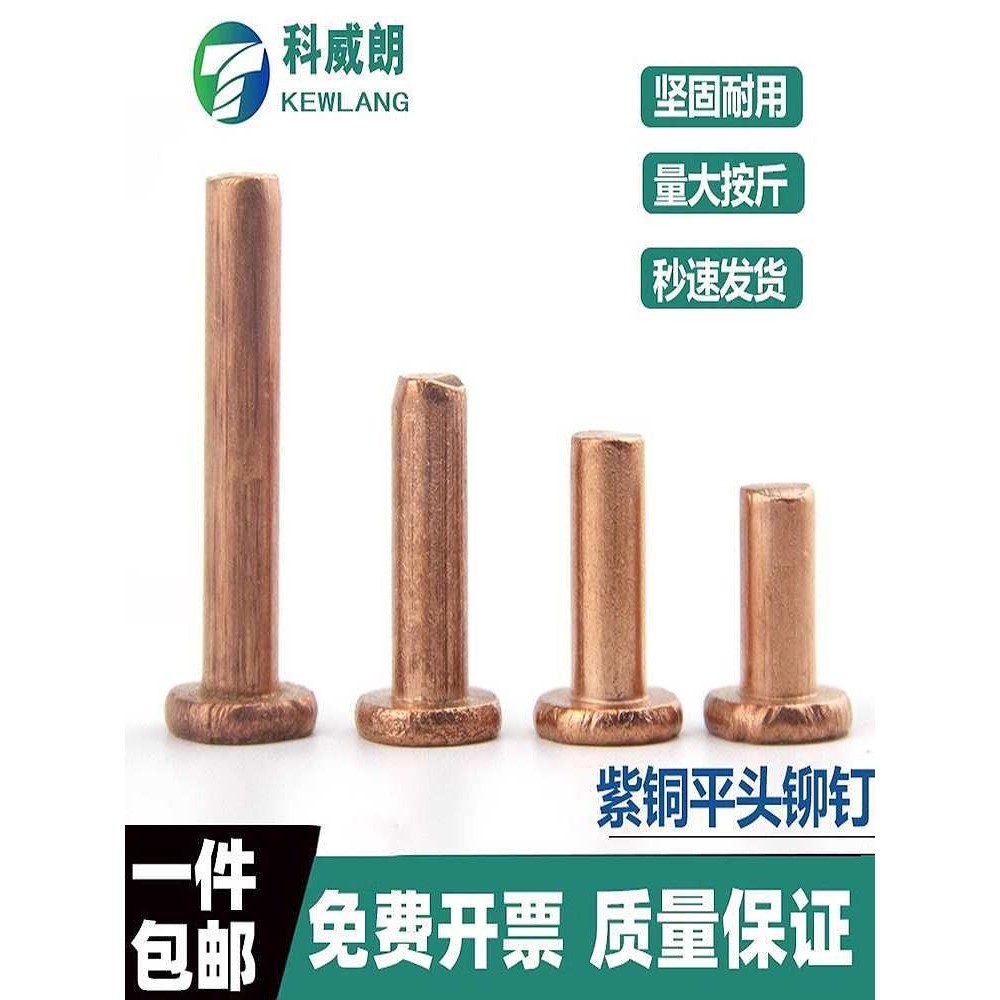 紫平头铆钉按斤 1斤价GB109紫铆钉M1.5M2-M8敲击式实心紫钉,五金/工具,钉,淘宝优惠券,粉丝福利购,淘宝优惠卷