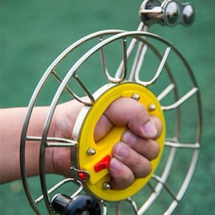 不锈钢风筝线轮盘手握轮静音大轴承钓鱼轮船钓海钓成人高档收线轮