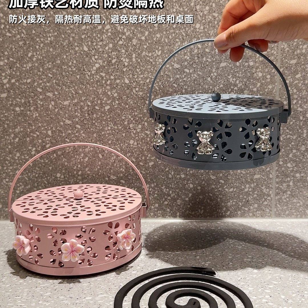 可爱家用带盖蚊香盘托支架接灰盘防火防烫香炉熏香日式蚊香收纳盒,收纳整理,蚊香收纳盘/盒/架,淘宝优惠券,粉丝福利购,淘宝优惠卷