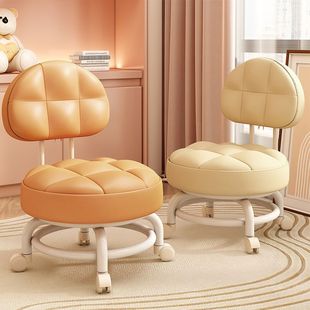 万向滑轮矮凳家用带娃移动靠背小凳子儿童小椅美缝擦地凳带轮