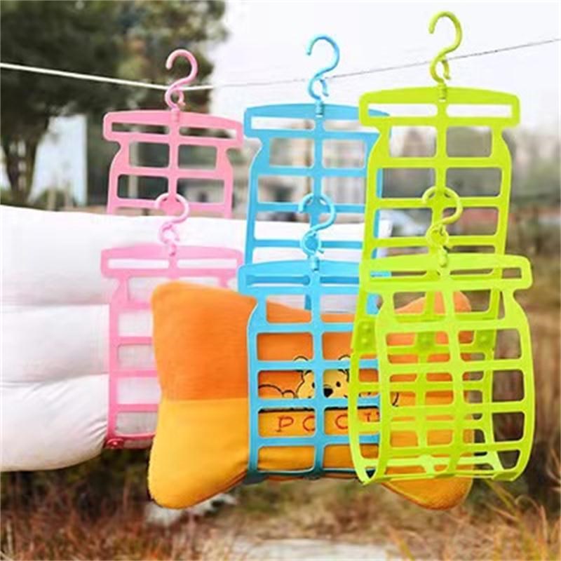 新款晒枕头神器家用多功能晒枕网阳台挂式K晾晒架两用抱枕玩偶晾