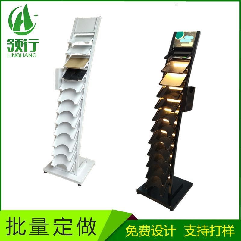 立式大理石瓷砖样品架陶瓷展示z架建材石材货架木地板展架厂家生