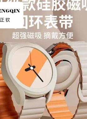 适用华为GT3表带磁吸硅胶watch3手表gt2pro回环表带buds运动ECG替