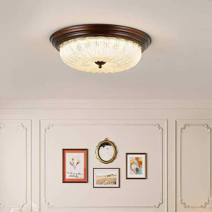 美式卧室吸顶灯复古乡村房间灯高端简约北欧2024年新款玄关书房灯