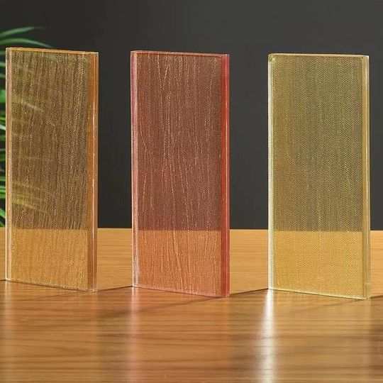 工程钢化夹丝玻璃艺术隔断夹丝装饰巴洛克现代彩窗