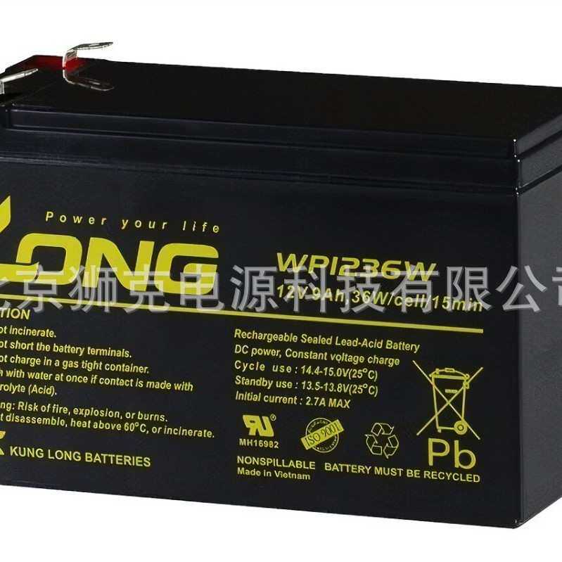 LONG 广隆蓄电池WP1236W 12V9AH 深循环 备用电源电瓶
