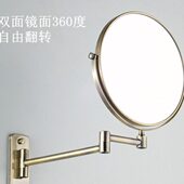 8寸化妆镜 20美容镜浴室镜子伸缩厘米欧式 全铜仿古折叠复古 包邮