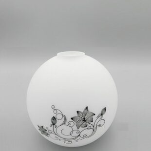 白灯罩配件壁灯口台灯外壳开口上磨砂圆球奶灯具平吊灯吊灯罩下