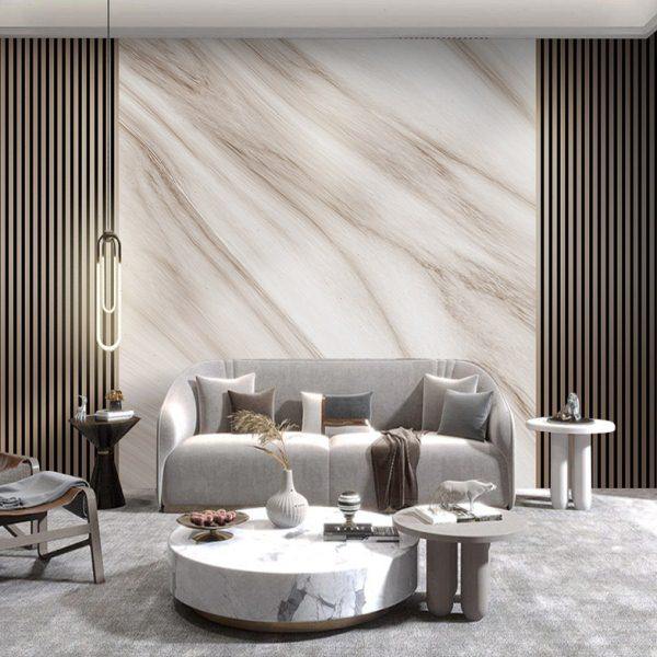 18D电视背景墙纸卧室轻奢实木大理石无缝墙布客厅现代简约壁纸画