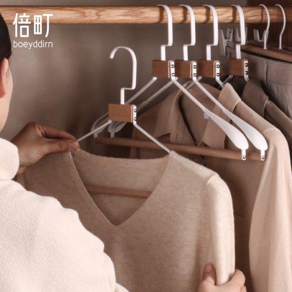 倍町新款北欧风榉木实木扁钩铁艺原木时尚轻奢宽肩衣架衣柜大衣撑,收纳整理,金属衣架,淘宝优惠券,粉丝福利购,淘宝优惠卷