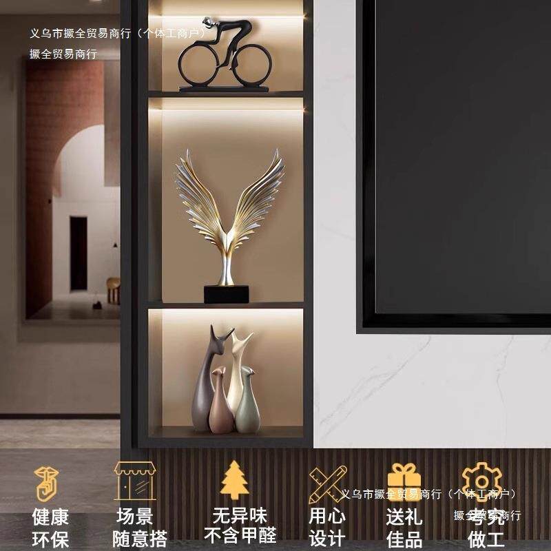 电视客厅德国鹿小摆件玄关家居装饰创意玻璃酒柜办公室工艺品