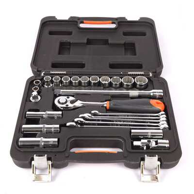 钢盾S010025 25件套12.5mm系列综合性组套套筒扳手套装棘轮扳手