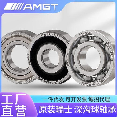 AMGT带卡槽深沟球轴承6315N 6316N 6317N 6318N 6319N   2RZN 2ZN