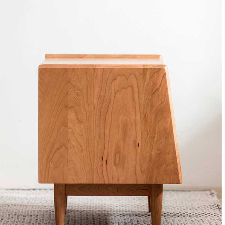 工厂直销樱桃木床边柜纯实木卧室家具北欧储物柜家用小户型床头柜