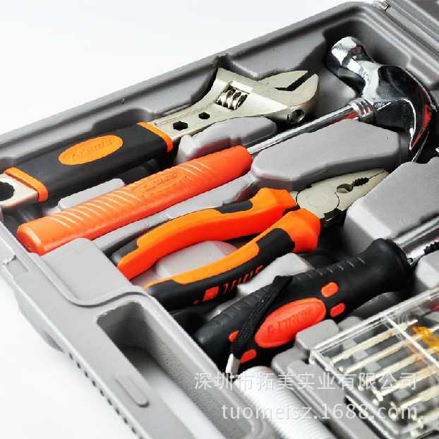 圣德保罗82件家用工具箱套装工具组套水电工维修组合SD-013