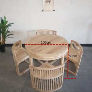 全实木餐桌圆桌白茬 仿古圆型形吃饭桌子中式榆木白胚工厂