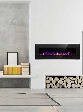 50-inch embedded wall-mounted heating electric fireplace