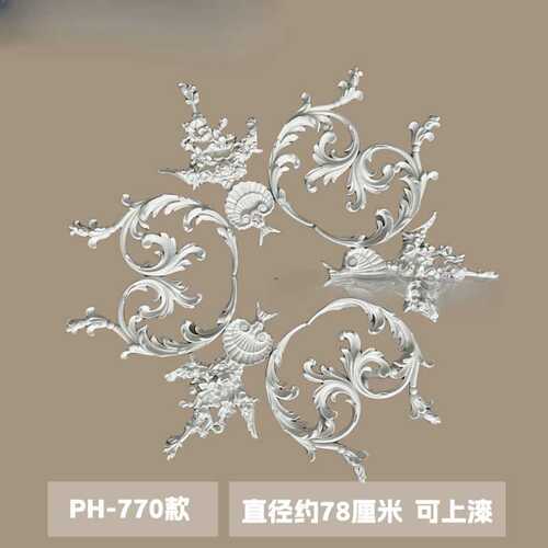 法式石膏线灯盘法式拼花灯盘客餐圆盘创意天花板非石膏组合饰花