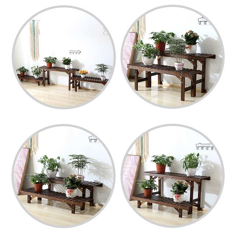 ft实木质防腐花架子多层室内客厅阳台阶梯落地式户外庭院多肉置物,3C数码配件,USB灯,淘宝优惠券,粉丝福利购,淘宝优惠卷