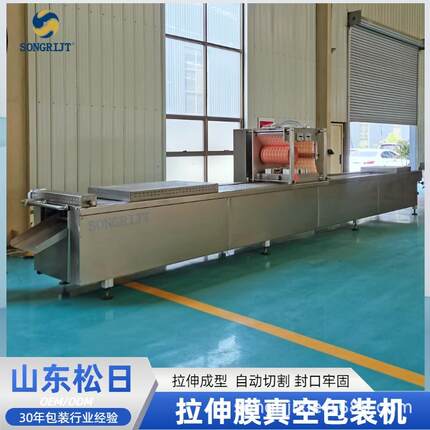鹌鹑蛋独立包装拉伸膜真空包装机全自动连续真空包装机