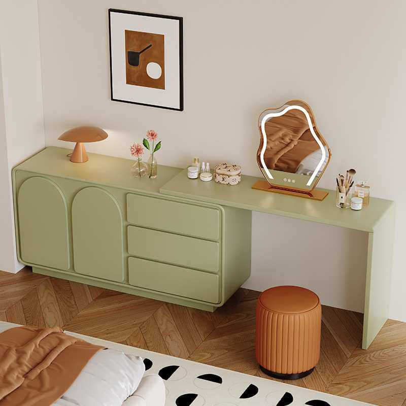 现代简约奶油风实木梳妆台卧室床尾收纳柜转角斗柜伸缩一体化妆桌,3C数码配件,USB灯,淘宝优惠券,粉丝福利购,淘宝优惠卷