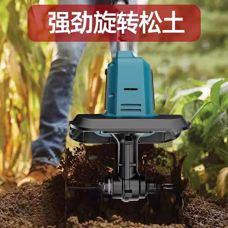跨境割草机小型农用松土机微耕机除草锂电草坪修剪机翻土机刨土机