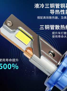 led汽车大灯泡前大灯改装大功率三铜管大芯片快启高亮度防水聚光