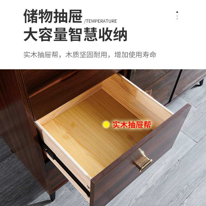 中式餐边柜靠墙多功能客厅小户型餐厅柜茶水柜饭厅厨房收纳柜