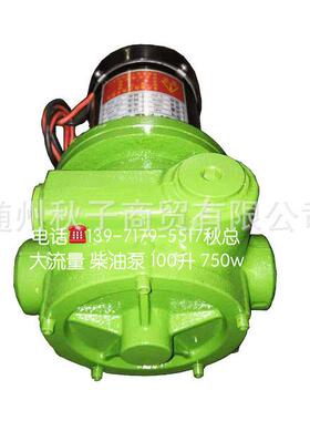 绿色柴油加油泵100升/分钟功率750w储油泵厢式车油罐泵运油泵