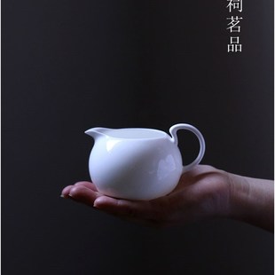 见山阁无欲潮州工夫s茶正y宗骨瓷超薄公道杯小号纯白陶瓷分茶器