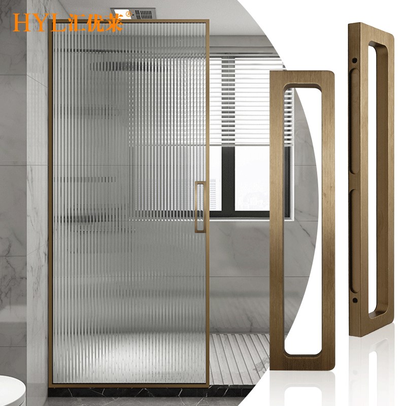 威法金拉丝古铜窄边门玻璃门推拉C门拉手客厅阳台厨房门窄宽门把