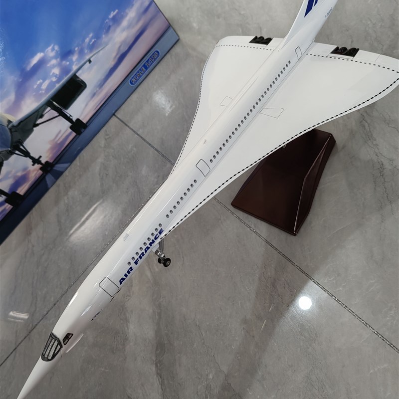 法国航空公司康科德号模拟飞机模型长度约为50厘米,大小为Z捡拾和