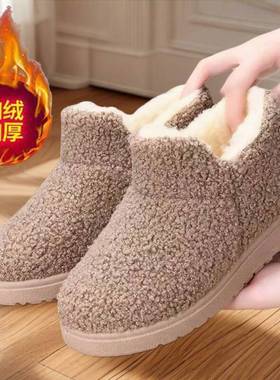 老北京布鞋女鞋棉鞋加绒保暖妈妈鞋防滑中老年棉靴软底雪地靴