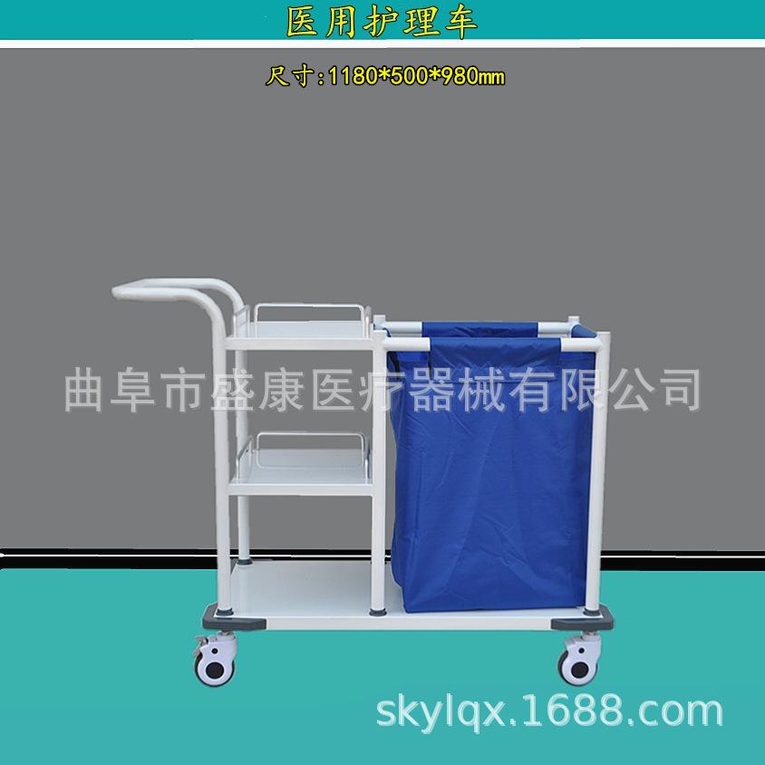 病房晨间护理推车 304不锈钢晨护推车 钢制喷塑护理器械车